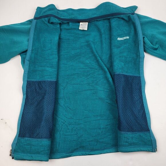 Patagonia Womens R1 Regulator Grid Fleece Teal Full Zip Polartec Jacket Medium - Picture 9 of 15